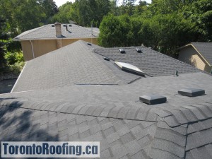 Toronto roofing eavestroughg gutters soffit fascia siding burlington oakville mississauga roof asphalt shingles skylight